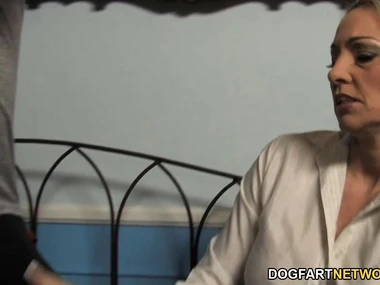 Blonde milf Cala's craving of a black cock leads to a wild ride in a car