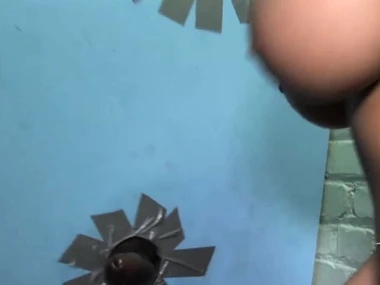 Mackenzee Pierce's big boobs in action while sucking a black load of shit to hand a gloryhole