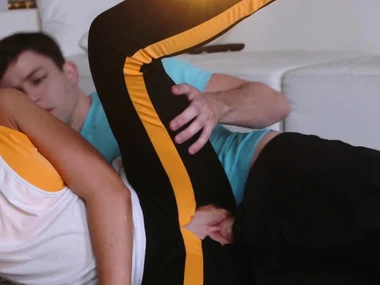 Marie Mccray's mechanical encounter with her stepson in a natty setting