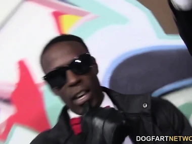 Giselle León enjoys a rough interracial gangbang