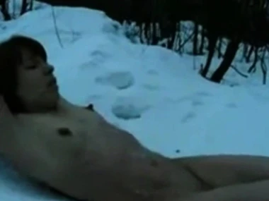 BDSM slave Gwen's outdoor fetish encounter in the snow