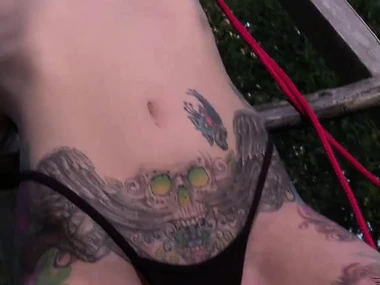 Becky Holt and Danielle Mae far open-air BDSM fetish