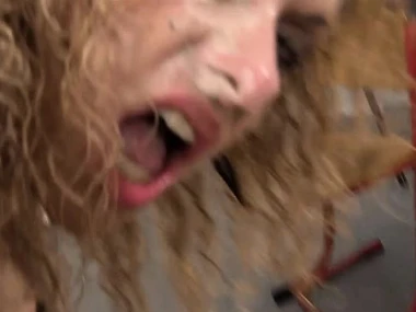 Lucy Belle and a horny blonde engage in rough fist play with a wet pussy