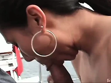 Shane Diesel's interracial functioning with brunette beauties Envy Mi and Jayna Woods at the esplanade