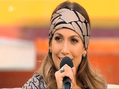 Jennifer Lopez in a revealing dress and panties