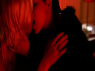 Kristanna Loken engages in the air passionate lesbian kiss in Danielle Agnello