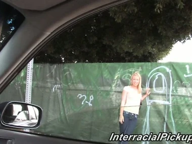 Melanie Jayne's blonde beauty shines up hardcore interracial encounter