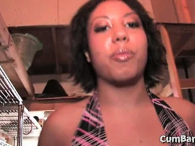 Angelica Black's amusing predicament during a blowjob