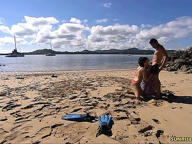 Sharka Sexy added to Sabine Mallory's alfresco blowjob adventure