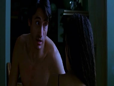 Salma Hayek models pink lingerie bandeau