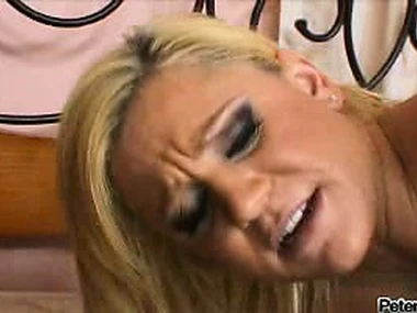 Blonde belle gives a sloppy blowjob in this hardcore scene