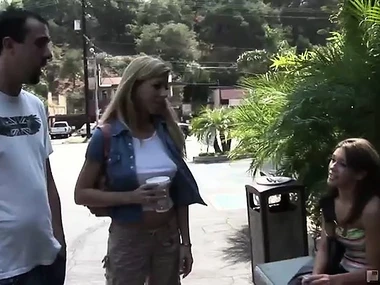 Brunette teen Lexi Lamour gets down and dirty with a hottie while bowling with her husband Ethan