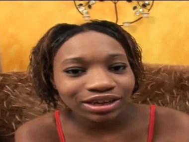 Ravishing black beauty Raven Sky in scarlet lingerie delivers a mind-blowing blowjob