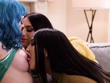 Threesome with a cisgender wholesale and two transgender individuals featuring Wolf Hudson