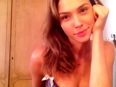 Hot brunette teen Young lady Gadot in unrefined webcam show