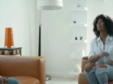 Misty Stone and Vina Sky's passionate lesbian encounter ends with an orgasmic climax