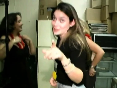 Mardi Gras themed amateur video featuring a brunette teen with big boobs