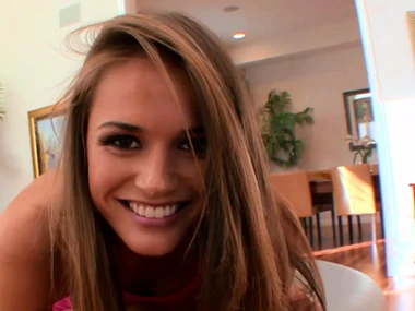 Blonde teen Tori Black gives stepdad a blowjob before sex