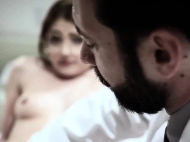 Tommy Pistol passionately penetrates Adria Raes' small vagina vigorously