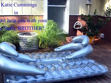 Katie Cummings gives a sloppy blowjob to her stepbrother