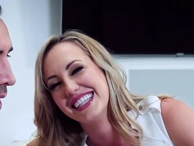 Blonde pornstar Brett Rossi gives a handjob and blowjob to say no to boss's big horseshit in POV