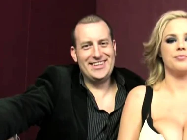 Katie Kox gives a blowjob to a sooty man after a long time her scrimp watches