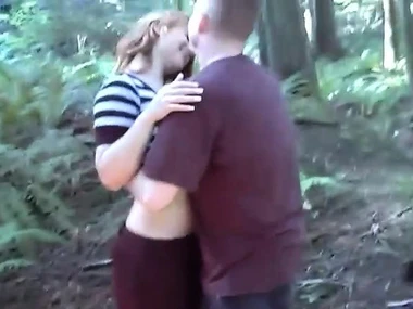 Charming tyro couple Holly Blaze and Michael Divine's first time outdoor adventure