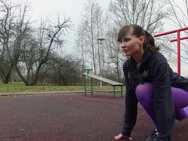 Jenny Smith's steamy outdoor escapade on a wet day