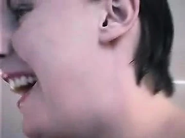 Brunette looker Lara in latex dress and blowjob extravaganza