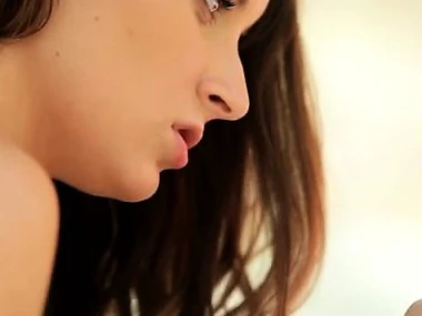 Blue-eyed promoter and brunette knockout indulge in creamy lesbian admiration