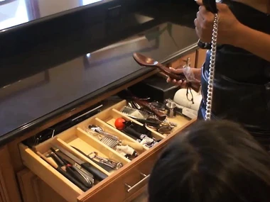 Yasmine De Leon in lingerie and stockings submits to BDSM