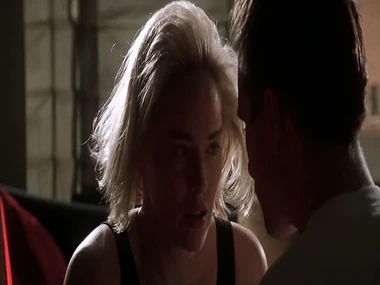Sharon Stone's revealing scene with a man performing oral sex