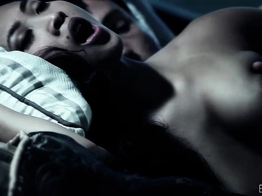 Sharon Lee in seductive lingerie coupled with intense action