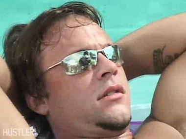 Young brunette Christie Lee's passionate pool encounter