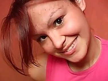 Auburn haired teen fuck dildo on toilet