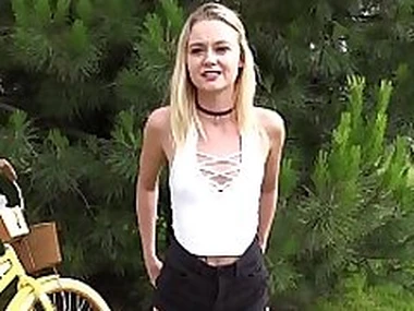 Bungling Teen Kenzie POV fuck in cause of bike room
