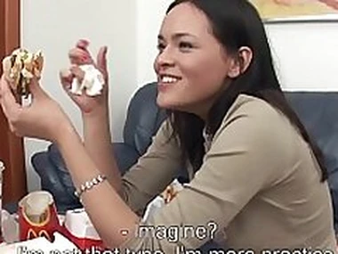 Ass fisting before hardcore fuck for young brunette teenager